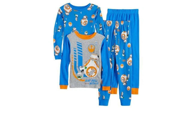 2 NEW DISNEY PAIRS OF STAR WARS EPISODE 9 DROIDS PAJAMA SET PJS SIZE 4