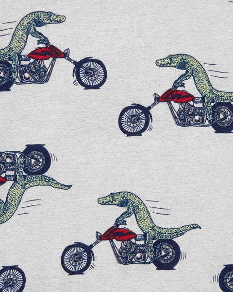 New Carter's Red & Navy Crocodile Stripe Pocket Pajama Set - Boys  7 8