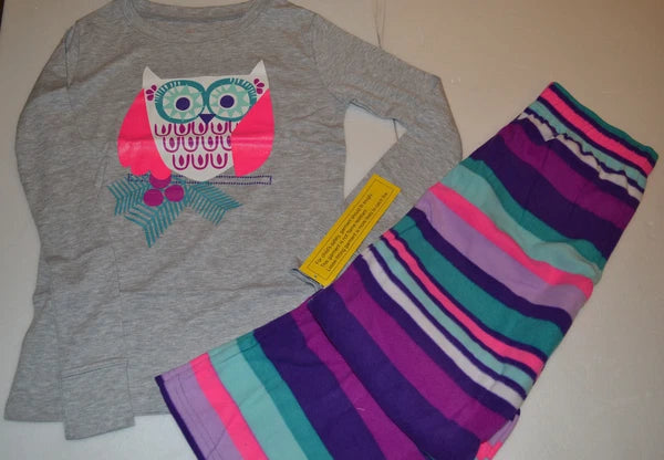 Xhilaration Girls Long Sleeve Fleece  Pajama  Set   NWT Owl