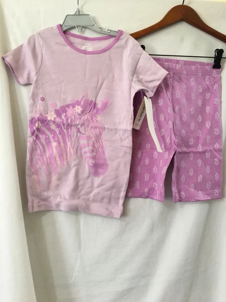 New Carter's Kid Girls Zebra Pajama Set Snug fit Shorts 4