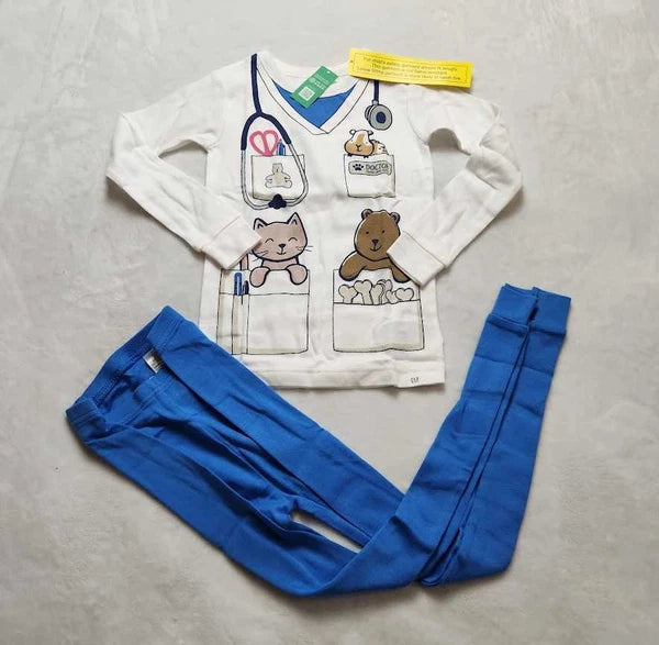 New 4 5 6 years toddler Gap Kids veterinarian costume pajama set animal doctor