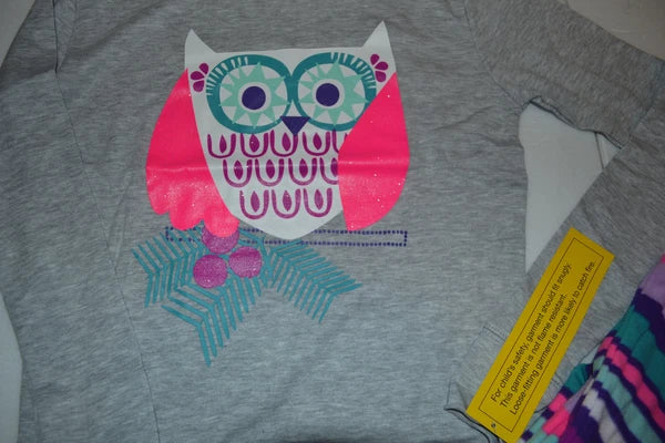 Xhilaration Girls Long Sleeve Fleece  Pajama  Set   NWT Owl