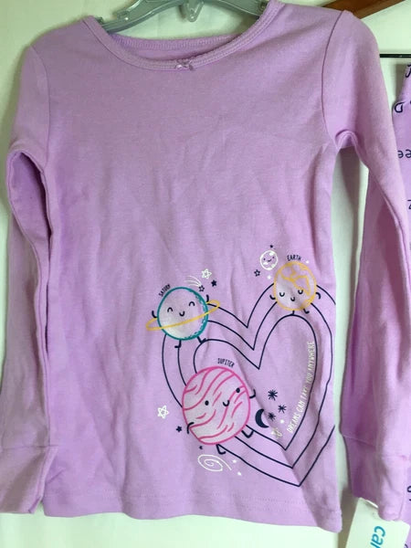 New Carter's Heart Galaxy Space Girls Long sleeve Pajama Set Snug fit Many Sizes