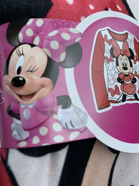 Disney Minnie Mouse Girls Pajama Set 2-Pc Pjs Gift Set Sleepwear NWT Red