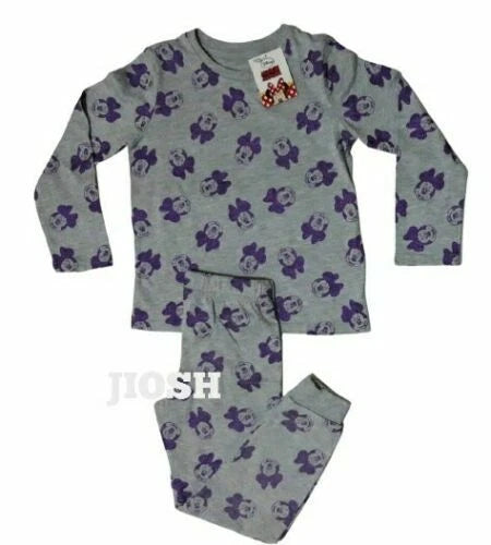 Disney Minnie Mouse Kids Girls Cotton Pyjamas Pjs Set Nightwear  Pyjama Set