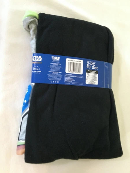 New Star Wars Boy Baby Yoda Grogu Mandalorian Flannel Pajama Set Disney Many SZ