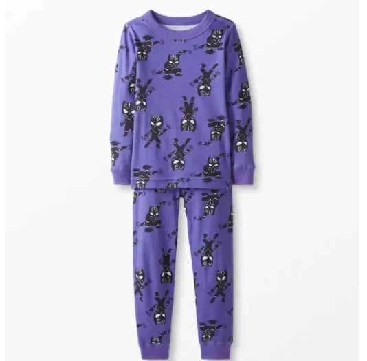 Hanna Andersson Marvel Kids Black Panther Long John Pajamas In Organic Cotton