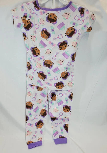 Disney Junior Doc McStuffins Pattern Childrens Pajamas Set 4T