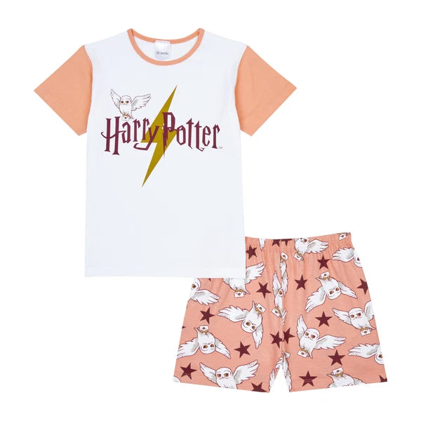 Harry Potter Girls Short Pyjamas, Hedwig Pjs, Ages 7 Years to 14 Years