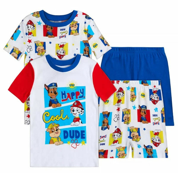 Paw Patrol Boys 4pc Pajama Short Set Size 4 6 8