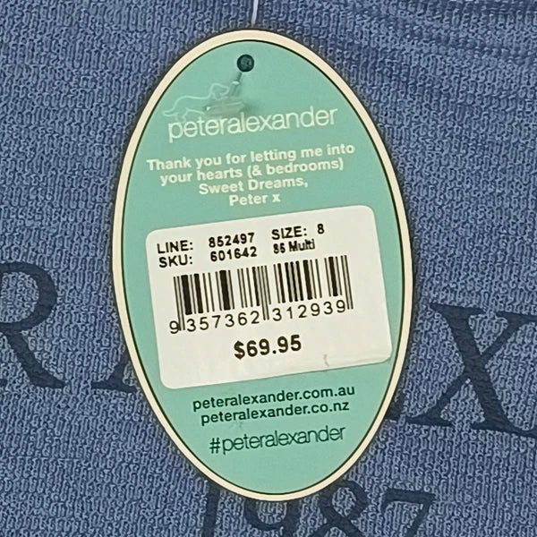 Peter Alexander Boys Pyjama Set Size 8-10-12-14 Blue Short Sleeve Top-Shorts-Bag