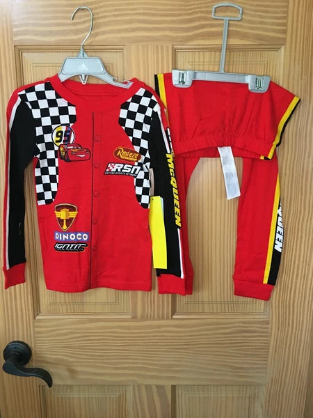 New DISNEY STORE Lightning McQueen Cars Costume Boys Pajamas PAL Pajama Set