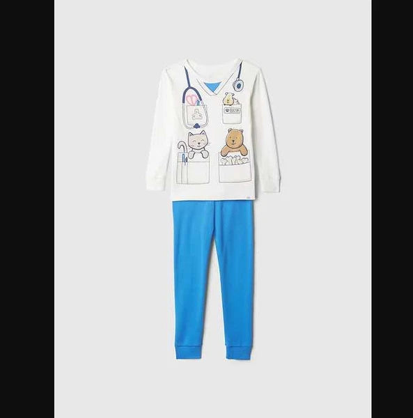 New 4 5 6 years toddler Gap Kids veterinarian costume pajama set animal doctor