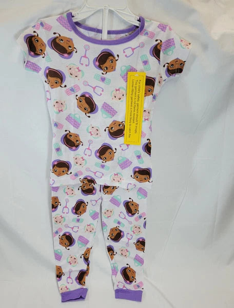 Disney Junior Doc McStuffins Pattern Childrens Pajamas Set 4T