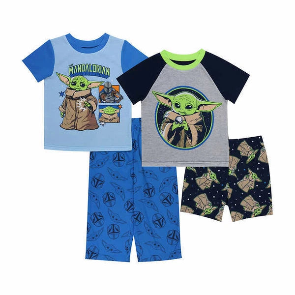 Star Wars Mandalorian Baby Yoda 4 Piece Pajama Set Size 4T